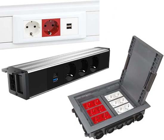 модульные электроустановочные изделия EKF серии C-Line - пример установки