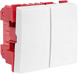 выключатель 2-клавишный EKF E2MV10-023-10 C-Line - внешний вид