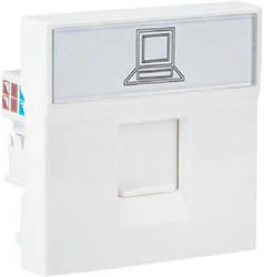 розетка 1-местная RJ45 кат.5e EKF E2MK015E-135-10 C-Line - внешний вид