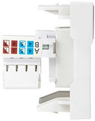 розетка 1-местная RJ45 кат.5e EKF E2MK015E-135-10 C-Line - вид сбоку